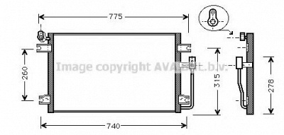 AVA QUALITY COOLING dw5030 -  Конденсатор, кондиционер